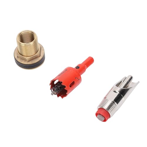 Jiawu Automatic Nipple Waterer, Stainless Steel and Copper Water Nipple Drinker with Connector and Drill Bit for Livestock Pigs Goats Swine Piglets