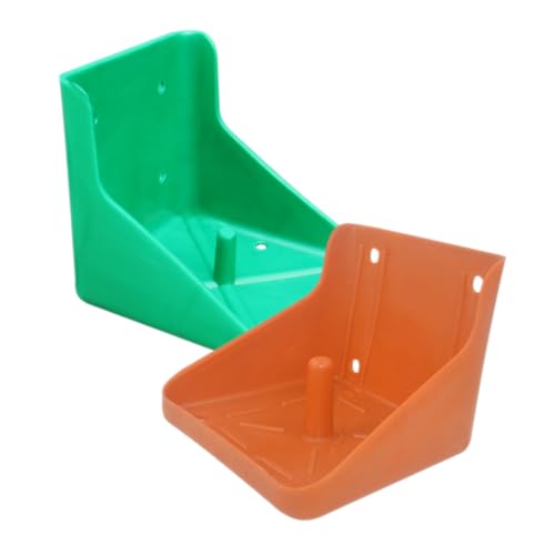 Happyyami 2pcs Salt Block Feeder Holder for Livestock Farm Salt Fodder Feeder Lid for Horse Goat Sheep
