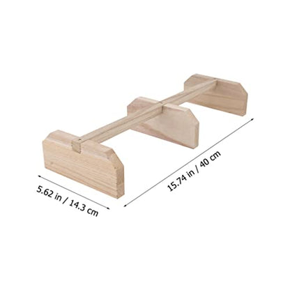 Yardwe Natural Chicken Roosting Perch Wooden Bird Stand Roosting Bars for Chickens Parrot Accessory