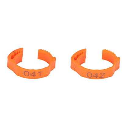 50PCS Pet Leg Rings Numbered Clip On Identification Bands, Reusable Bird Leg Rings for Chickens Ducks Pigeons Geese, Adjustable Plastic Leg Bands with Numbers 1-50 for Easy Anima