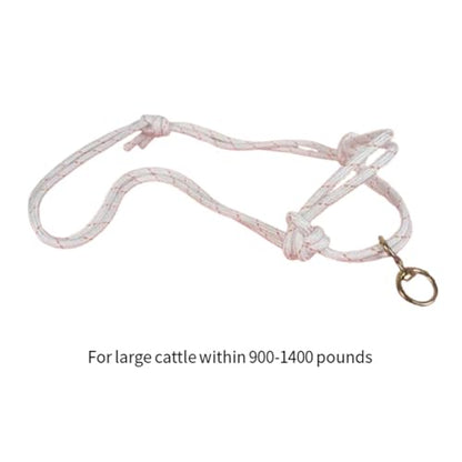 Cattle Traction Halter Bull Bridle Adjustable Cow Halter Livestock Equipment Lightweight Design with Nylon Structure for Farm Use Suitable - size: Large