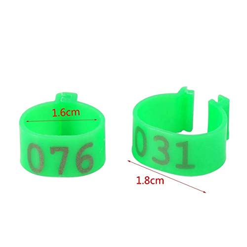 ETomey Bands Poultry Foot Rings,Identification Leg Bands, 100Pcs 16mm/20mm/25mm Poultry Chickens Ducks Goose Leg Bands Rings Clip-On Poultry Identification Band (Color : Blue, Size : 16mm) - color: Blue, size: 16mm