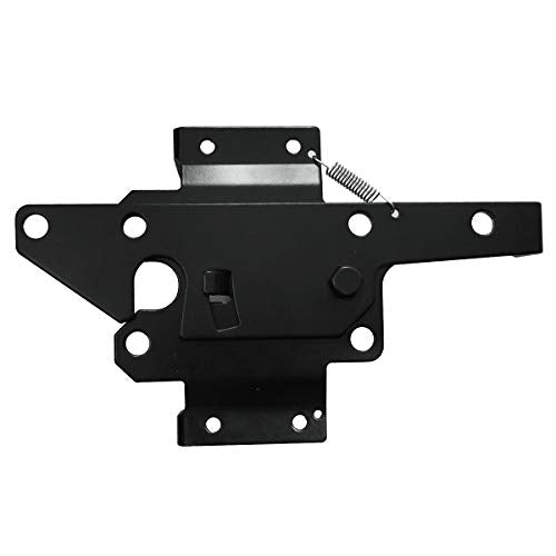 Self-Locking Gate Latch Heavy Duty Post Mount Automatic Gravity Lever Wood/PVC Fence Gate Lock with Fasteners Hardware,for Secure Pool |Yard | Garden, Steel,Black - color: Black