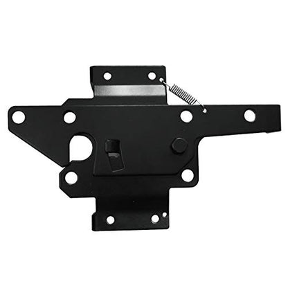 Self-Locking Gate Latch Heavy Duty Post Mount Automatic Gravity Lever Wood/PVC Fence Gate Lock with Fasteners Hardware,for Secure Pool |Yard | Garden, Steel,Black - color: Black