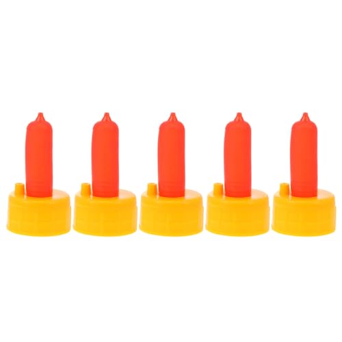 YARNOW 5pcs Bottle Nipples Replacement for Calf Lamb Goat Piglet Easy to Carry Outdoor Feeding