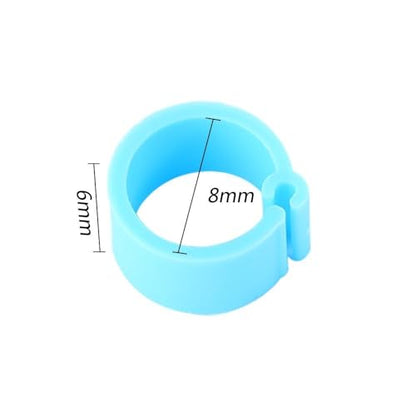 generic 100 Pcs Poultry Leg Rings, 10 Colors Poultry Foot Rings Bird Identification Leg Bands Clip-on Rings for Birds, Ducks and Chickens Diameter 8 MM(Multicolor)
