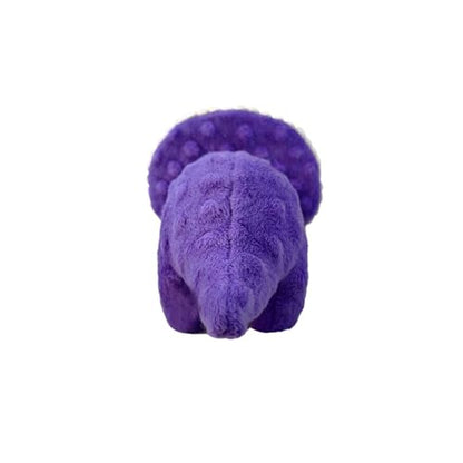 Squeaky Dog Toys Plush Dog Toy with Crinkle Paper Stuffed Durable Dog Chew Toys for Small Middle and Large Dogs Triceratops Purple - color: Triceratops Purple