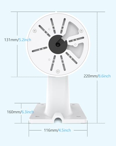 OOSSXX Universal CCTV Security Camera Mount Wall Mount Bracket for Surveillance House Indoor Bullet Dome IP Camera Holder Outdoor Junction Box Cable Pole Mounting Arm Outdoor Video Surveillance - size: Pole Bracket for Bullet/Dome