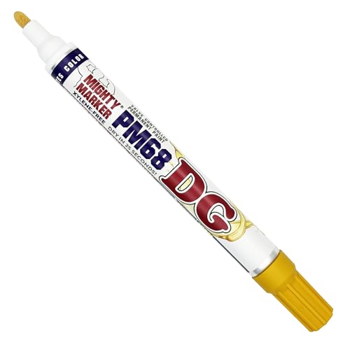 PM-68 DG Paint Markers, Heavy Duty Industrial Paint Markers, Ketone-Based, Xylene Free, Quick Dry, Degrease Resistant, Made in USA, Yellow 8 Pack - color: Yellow