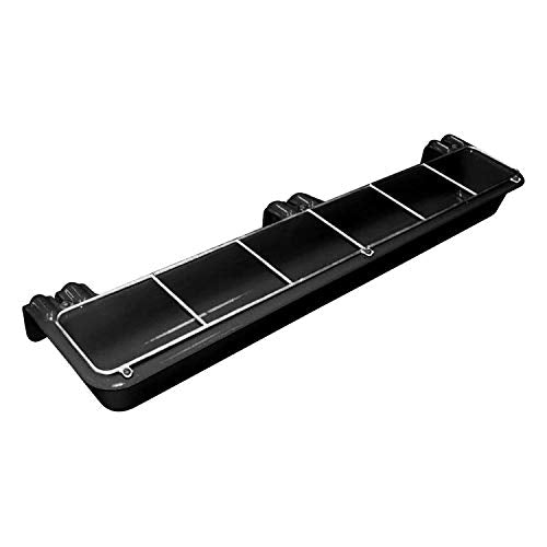 Little Giant HF9BLACK Hook Over Goat Trough Heavy Duty Galvanized Steel Body 9 Quart Feeder with Universal Mounting, Black (3 Pack)