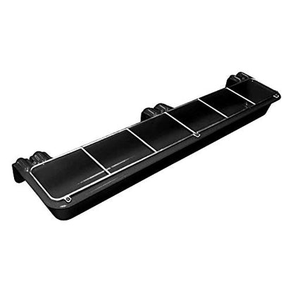 Little Giant HF9BLACK Hook Over Goat Trough Heavy Duty Galvanized Steel Body 9 Quart Feeder with Universal Mounting, Black (3 Pack)