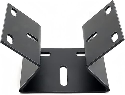 Heavy-Duty Right Angle Security Camera Corner Mount - Black Metal Wall Bracket for Outdoor Surveillance | Fits Exterior Walls, Eaves, Stairwells | Complete Hardware Kit for S340 & PTZ Cameras