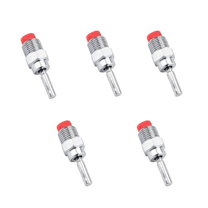 5 PCS of Stainless Steel Pig Water dispensers, red Rubber Nipple Type Pig Automatic Water Dispensers, Can Be Used by Piglets, Sheep, and Goats