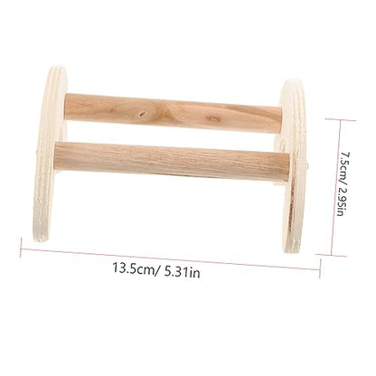 Kisangel Parrot Perch Wooden Stand for Chickens and Birds Smooth Sturdy Design Encouraging Exercise and Balance Safe Chew Material for Rest and Play