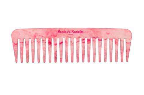 Rock & Ruddle Wide Tooth Comb | Perfect for Detangling Wet Hair and Applying Hair Color - Rose Marble - color: Rose Marble