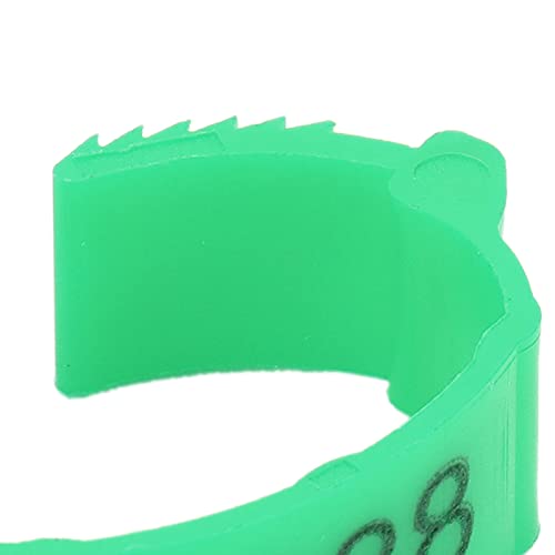 100Pcs Colorful Plastic Chicken Leg Buckle Rings, Retractable Poultry Identification Bands for Chicken Duck Bird, Safe and Material for Poultry Feeding Supplies (Green (100 Pieces per Pack)) - color: Green (100 pieces per pack)
