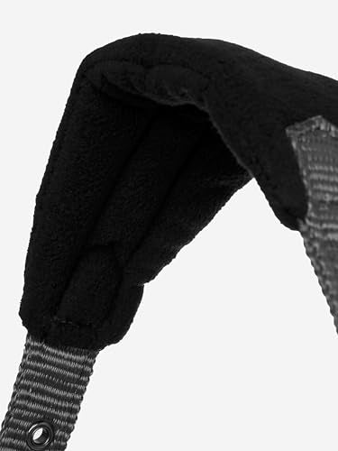 LeMieux Vogue Fleece Headcollar - Halter & Leadrope - Extra Padding, Adjustable at Curb and Poll Strap - color: Black / Grey, size: Pony