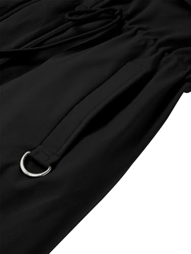 Bellivera Women's Plus Size Parka Jacket Long Winter Warm Hooded Zipper Coat - color: Black, size: XX-Large