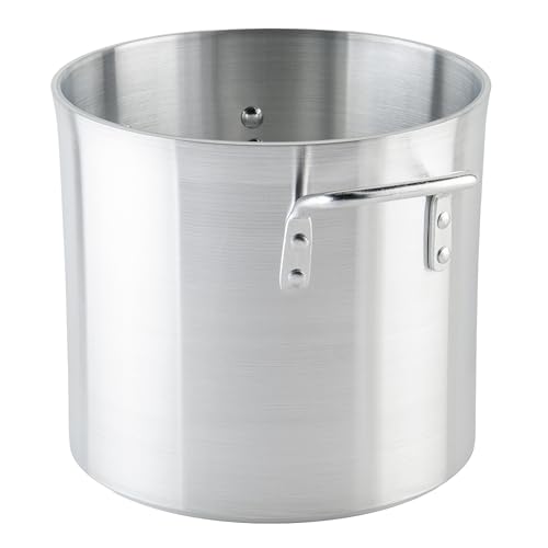 Winco 6.0mm Aluminum Stock Pot, 12-Quart - color: Aluminum, size: 12.7 Quarts