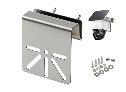 Gutter Mount Bracket Compatible with Eufy SoloCam S340/S330/E30 | No Drill Installation Weatherproof Mounting Bracket with Anti-Rust Screws for Outdoor