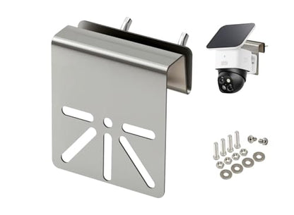 Gutter Mount Bracket Compatible with Eufy SoloCam S340/S330/E30 | No Drill Installation Weatherproof Mounting Bracket with Anti-Rust Screws for Outdoor
