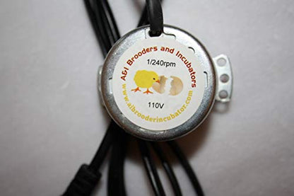 A&I Brooders and Incubators Egg Tray Turning Motor 110Volt AC 1/240 RPM with 2 Prong Plug for Incubator New!