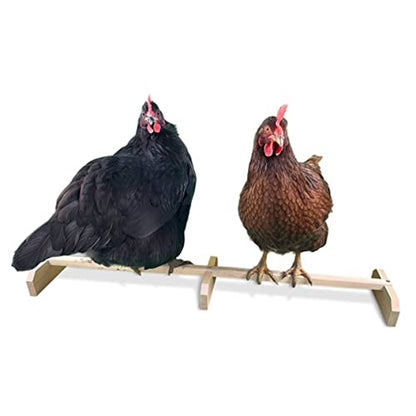 Mipcase Wooden Chicken Perch Stand Toy for Hens Roosting Bar for Chickens Sturdy Bird Stand Accessory for Pets for Parrots and Small Birds
