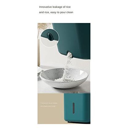 10KG Kitchen Container Bucket Insect-Proof Moisture-Proof Rice Box Grain Sealed Jar Home Storage Pet Dog Food Dark Green