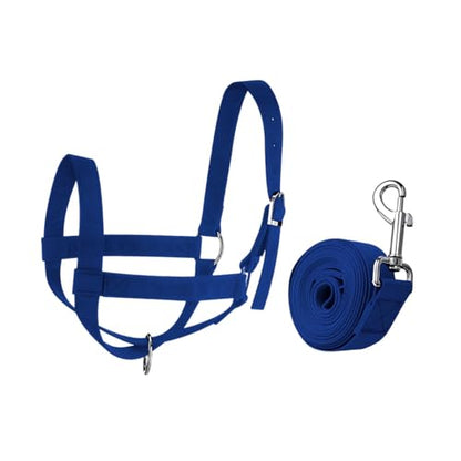 Cow Halter with Rope, Professional Calf and Cattle Harness, Adjustable Bridle for Ranch, Daily Use, Farm,