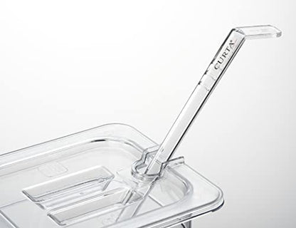 CURTA 6 Pack NSF Notched Food Pan Cover, 1/2 Size Clear Polycarbonate Lid with Handle for Commercial Food Pan, Dishwasher & Freezer Safe Plastic Clear - color: 1/2 Size, size: Handled & Notched Lids