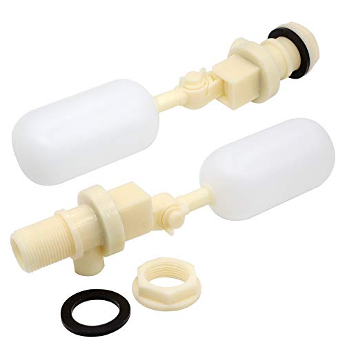 Float Valve 3/4 Inch,2 Pack Water Float Ball Valve with Adjustable Arm and Filter for Fountain,Water Trough,Water Tank,Pool,Pond,Automatic Waterer Water Bowl,Aquarium