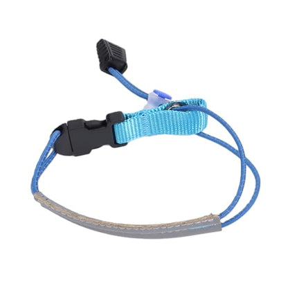 ZJchao Reflective Cycling Leg Bands Adjustable Ankle Straps with Stable Buckles for Riding Night Safety PU Leather Blue