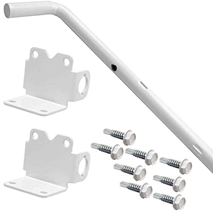 Vinyl Fence Gate Double Gate Hardware Kit White (for Vinyl, PVC etc Fencing) - Double Fence Gate Kit has 4 Hinges, 1 Latch, and 1 Drop Rod - size: White Double Gate Kit