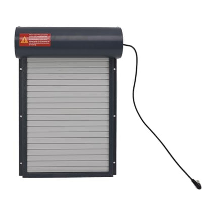 Ymiko Solar Powered Automatic Coop Door Opener with Timer & Light Sensor Remote Controlled Poultry House Door for Chickens Ducks Grey