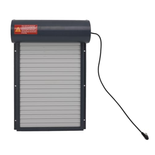 Ymiko Solar Powered Automatic Coop Door Opener with Timer & Light Sensor Remote Controlled Poultry House Door for Chickens Ducks Grey