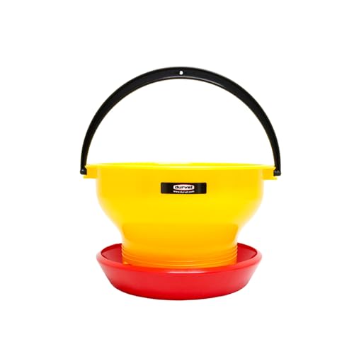 Durvet Pre-Starter Chick Feeder – 12 lb Capacity BPA-Free Polypropylene Poultry Feeder for Baby Chicks 0-10 Days, Low-Waste Flange Design, Heavy-Duty Broiler & Backyard Flock Feeding Tray