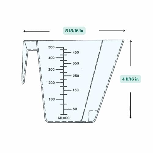 2 Cup (1 Pint | 16 Oz. | 500 mL) Scoop for Coffee, Protein Powder, Pet Food, Spices, Grains and Dry Goods – Plastic Food-Grade, BPA-Free Measuring Cup (Pack of 1) - size: 500 mL | 2 Cup | 1 Pint | 16 Oz.