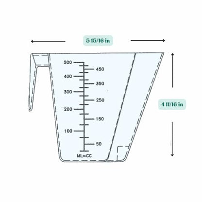 2 Cup (1 Pint | 16 Oz. | 500 mL) Scoop for Coffee, Protein Powder, Pet Food, Spices, Grains and Dry Goods – Plastic Food-Grade, BPA-Free Measuring Cup (Pack of 1) - size: 500 mL | 2 Cup | 1 Pint | 16 Oz.