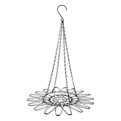 Hanging Chicken Feeder, 9.2 inches Large Poultry Vegetable Fruits Feeder Basket with 4Pcs Hanging Stainless Chain, Veggie Treat Ball for Chicken,Hens,Duck,Rabbit Coop(Size:1pc) - size: 1pc