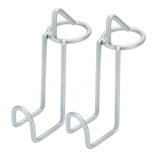 2Pcs Horse Feed Bucket Hooks, Heavy Duty Metal Stall Stable Hanger for Barn Fence Livestock Accessories, with Weather Proof Coating for Equestrian Water Holder