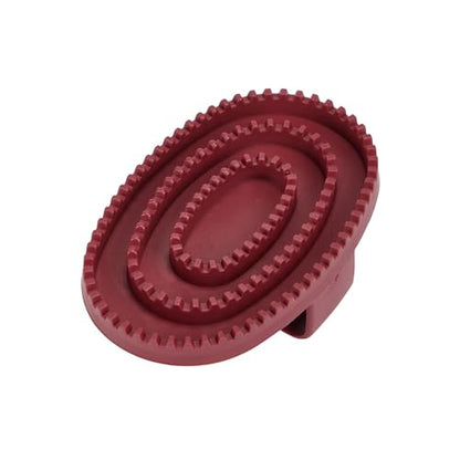 LeMieux Rubber Curry Comb - Horse Grooming Brush - Red