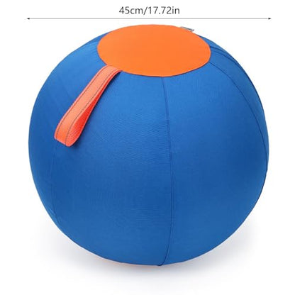 Herding Ball for Dogs, Jolly Ball for Dogs and Goats, Dog Soccer with Straps & Hand Pump for Cattle Dog, Collies, and Herding Breeds for Training and Play, Not Suitable for Chewing or Gnawing - 18"