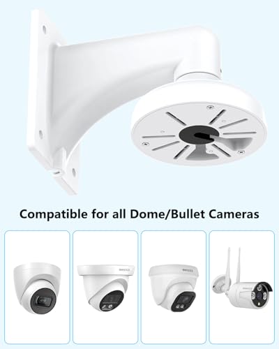 OOSSXX Universal CCTV Security Camera Mount Wall Mount Bracket for Surveillance House Indoor Bullet Dome IP Camera Holder Outdoor Junction Box Cable Pole Mounting Arm Outdoor Video Surveillance - size: Pole Bracket for Bullet/Dome