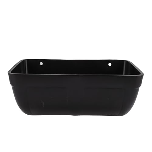 Pissente Hanging Poultry Feeder, Large Capacity Plastic Chicken Feeder with Space Saving Design for Farm Coop Poultry Feeding (Black) - color: Black