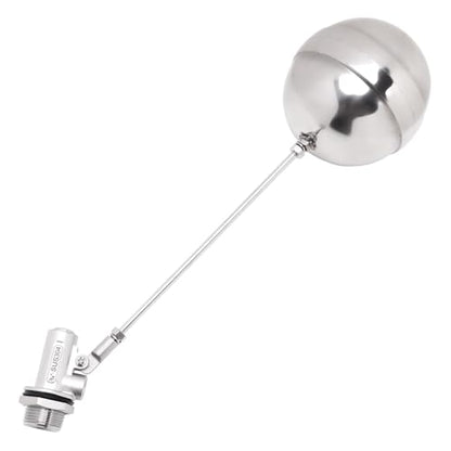 Stainless Steel Float Ball Valves - 3/4" NPT Male Thread Flow Control Float Sensor Valve Automatic Water Level Control Float For Tank Pond Water Tower - size: 0.75 Inch