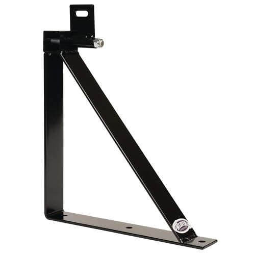 Weaver Livestock Triangle Fan Mounting Bracket, Barn Fan Mount with Adjustable Airflow Control, Black Metal Wall Mount Pivot Bracket, 15.25 x 13.5 in
