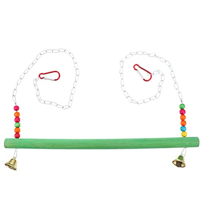 YARDWE Chicken Swing Toy for Coop Natural Safe Wooden Accessories Durable Perch Ladder for Poultry Run Rooster Hens Chicks Pet Parrots Birds Macaw Entertainment
