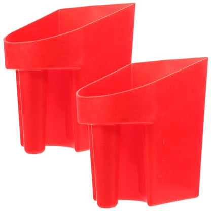 2pcs Farm Feed Scoop - Plastic Barn Shovel with Ergonomic Handle - Large Capacity Grain Scoop for Livestock, Horse, Animal Feeding