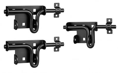 Heavy Duty Slide Bolt Gate Latch with Padlock Hole - Universal Security Lock for Wooden Fence, Metal Gate, Shed Door-3 - size: 3 Pack