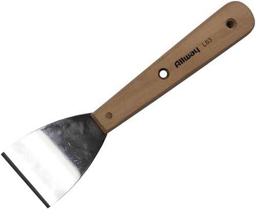 ALLWAY LS3 Long Wood Handle Burn-Off Scraper, 3" | Ideal for Removing Paint, Coatings, or Other Residues